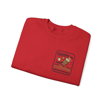 Crewneck Sweatshirt — "Mentally on Vacation, Physically at Work" Coffee Vibe