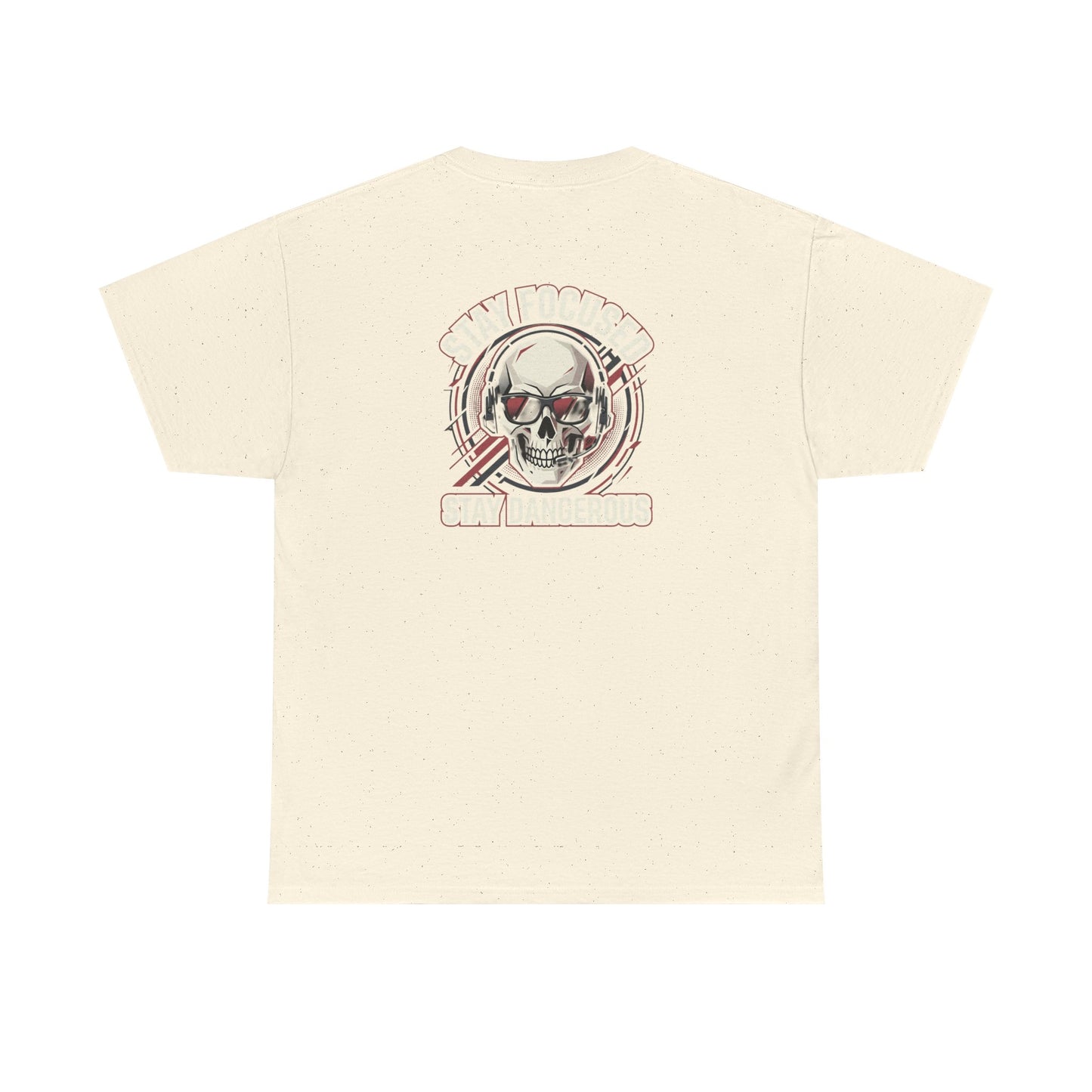 Unisex Heavy Cotton Tee DISCIPLINE OVER FEELINGS , STAY FOCUSED STAY DANGEROUS.