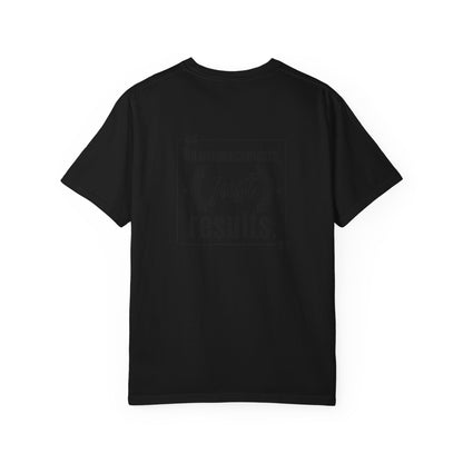 Graphic T-Shirt — “No Announcements, Just Results” Motivational Fitness Tee