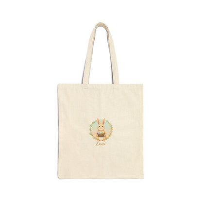 Easter Bunny Canvas Tote — Cute Spring Easter Tote Bag