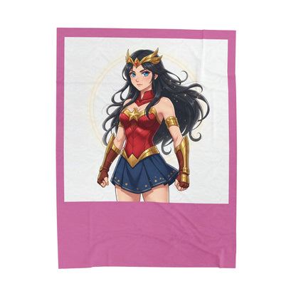 Wonder Heroine Velveteen Plush Blanket