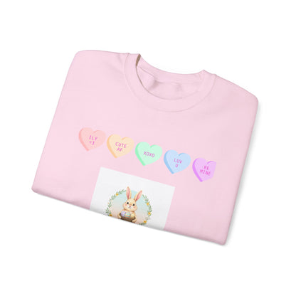 Easter Bunny & Candy Hearts Crewneck Sweatshirt