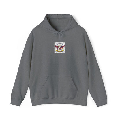 Patriotic Eagle Floral Hoodie – American Flag Wings Graphic Sweatshirt