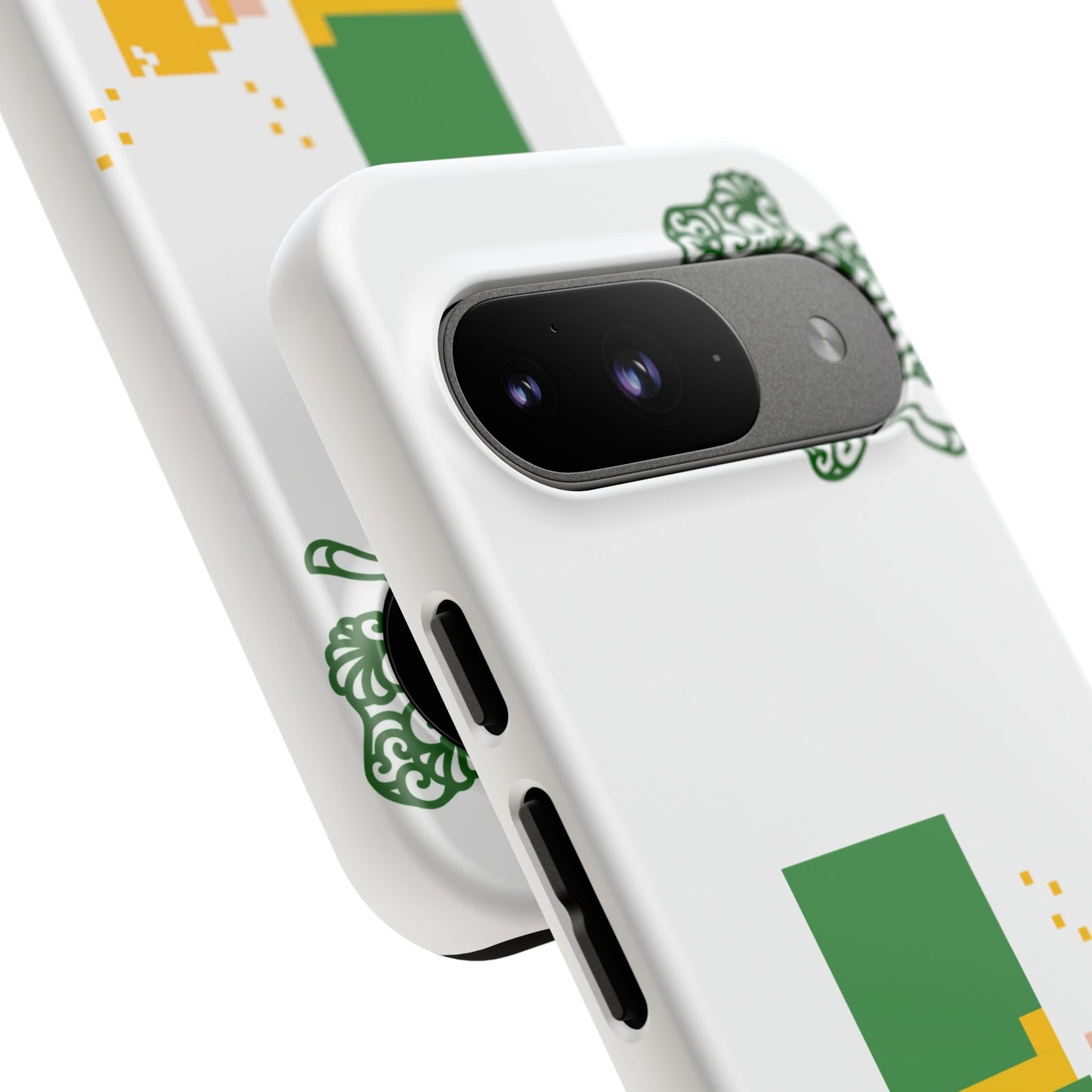 St. Patrick’s Pixel Leprechaun Phone Case — Cute Retro Gaming Clover Design