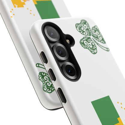 St. Patrick’s Pixel Leprechaun Phone Case — Cute Retro Gaming Clover Design
