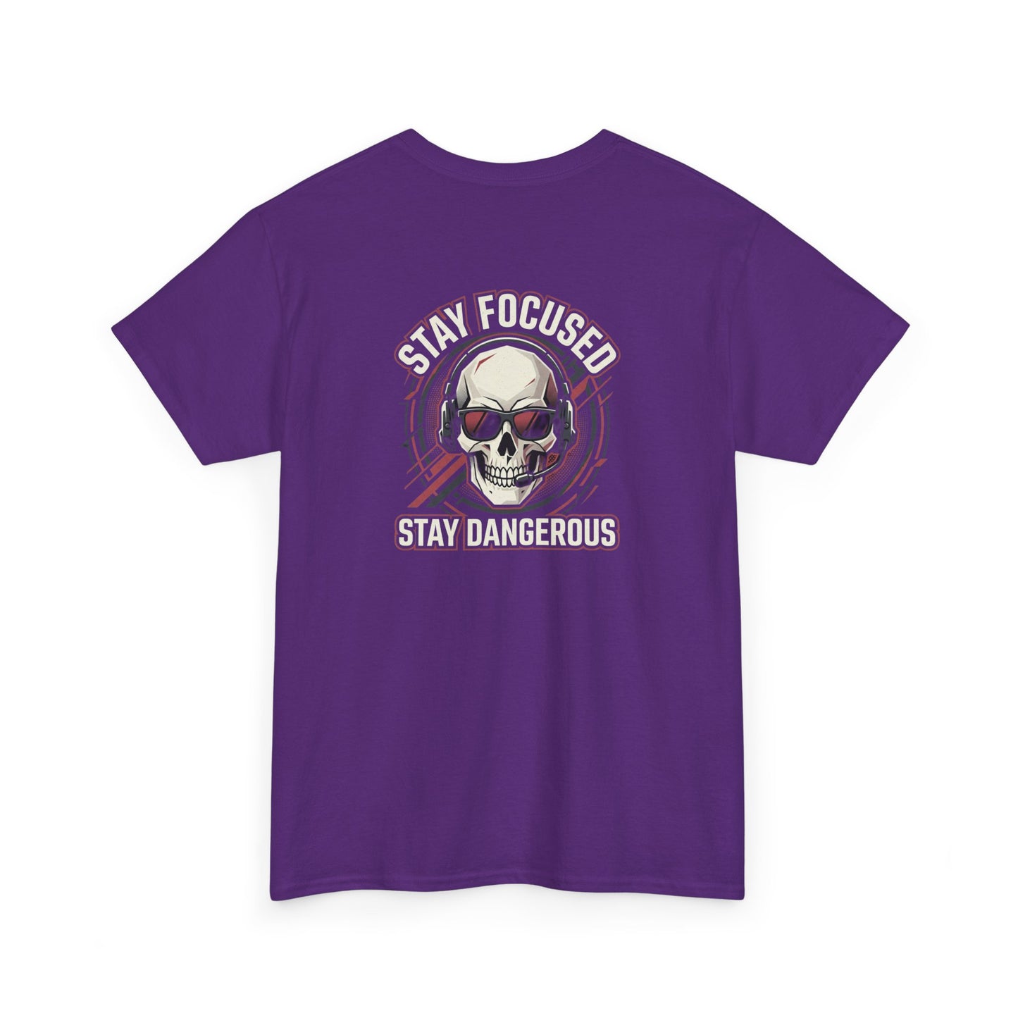 Unisex Heavy Cotton Tee DISCIPLINE OVER FEELINGS , STAY FOCUSED STAY DANGEROUS.