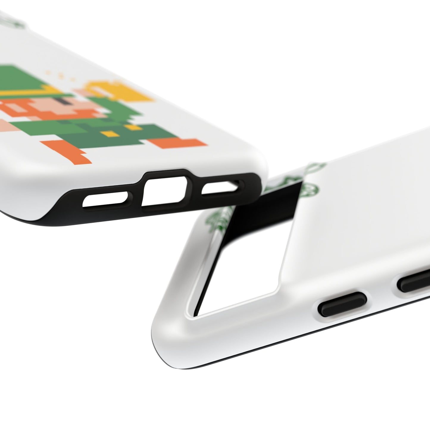 St. Patrick’s Pixel Leprechaun Phone Case — Cute Retro Gaming Clover Design