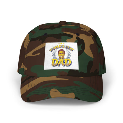 Dad Lion Patch Cap — Classic Embroidered “World's Best Dad” Baseball Hat