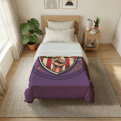 Independence Day Cotton Duvet Cover — Patriotic American Flag Design