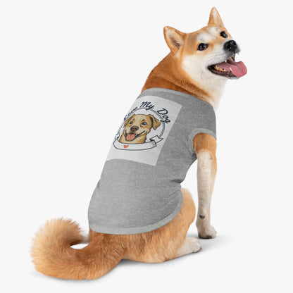 Dog Love Pet Tank Top - "Love My Dog" Cute Smiling Pup Graphic
