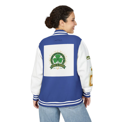 Lucky & Proud Shamrock Letterman Jacket