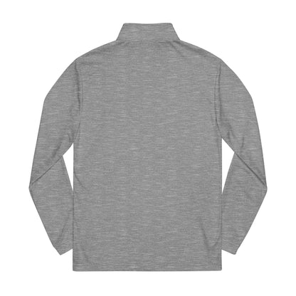 Embroidered adidas Quarter-Zip Pullover — Lightweight White Performance Top