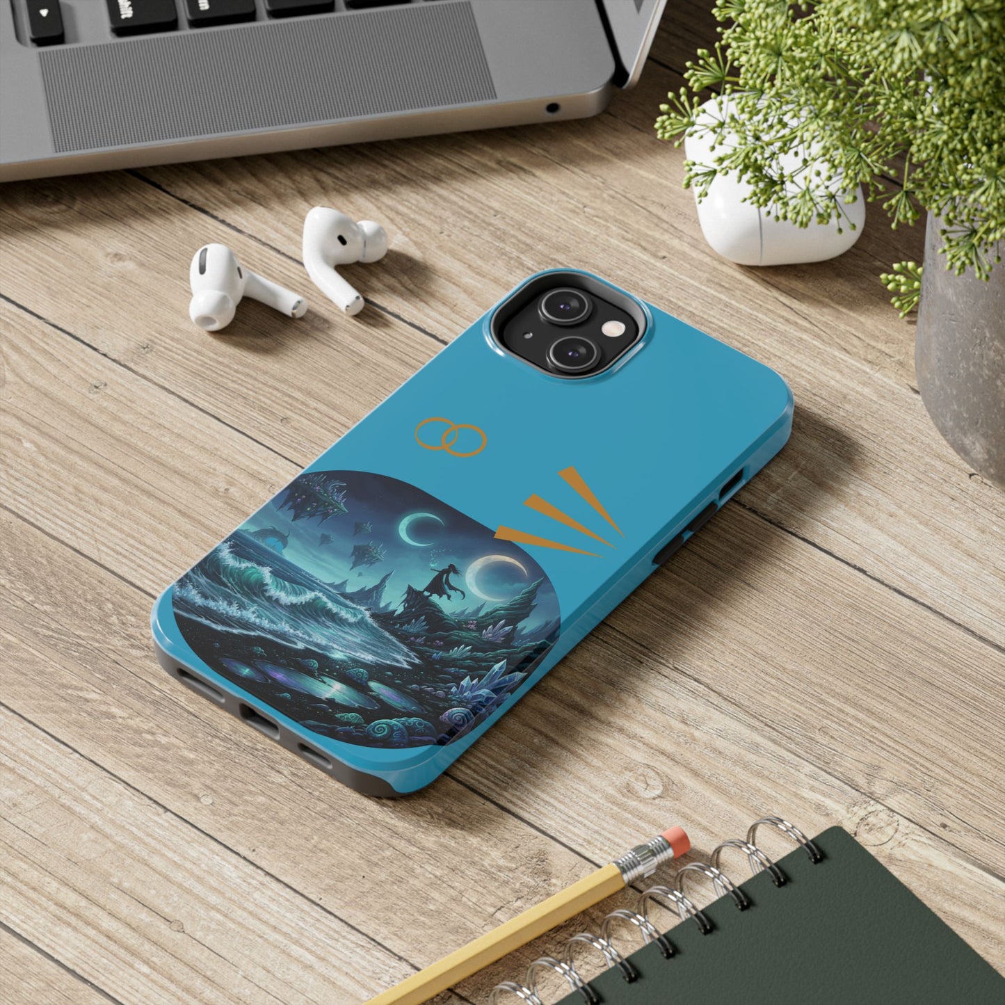 Tough Phone Case — Mystic Moonlit Shore Illustration