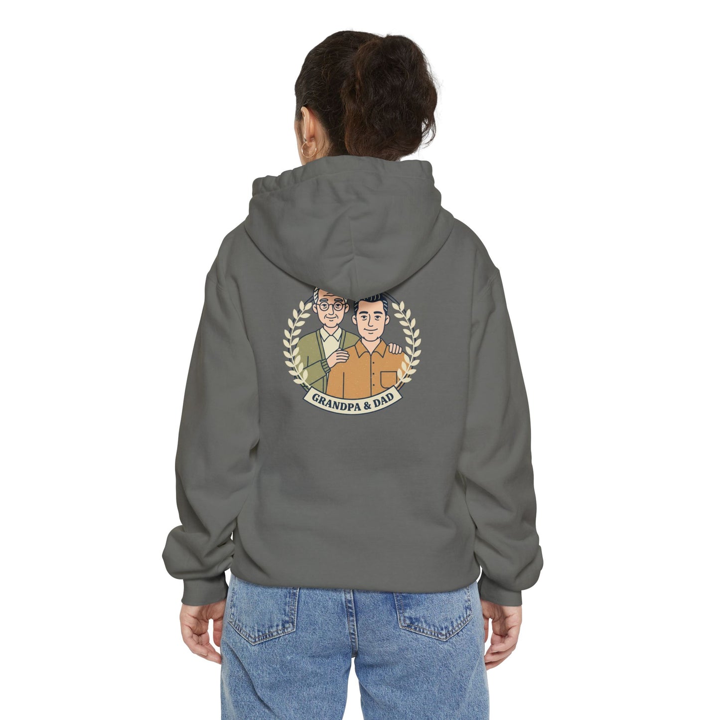 Grandpa & Dad Portrait Hoodie — Family Vintage Crewneck