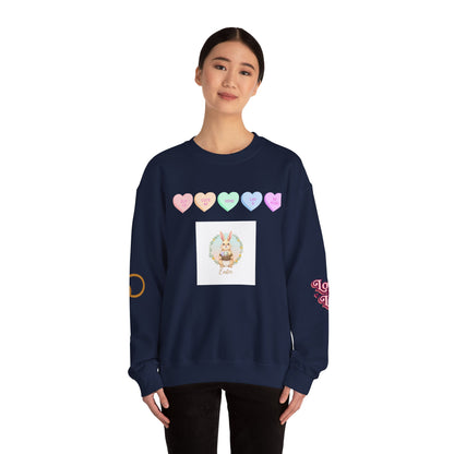 Easter Bunny & Candy Hearts Crewneck Sweatshirt