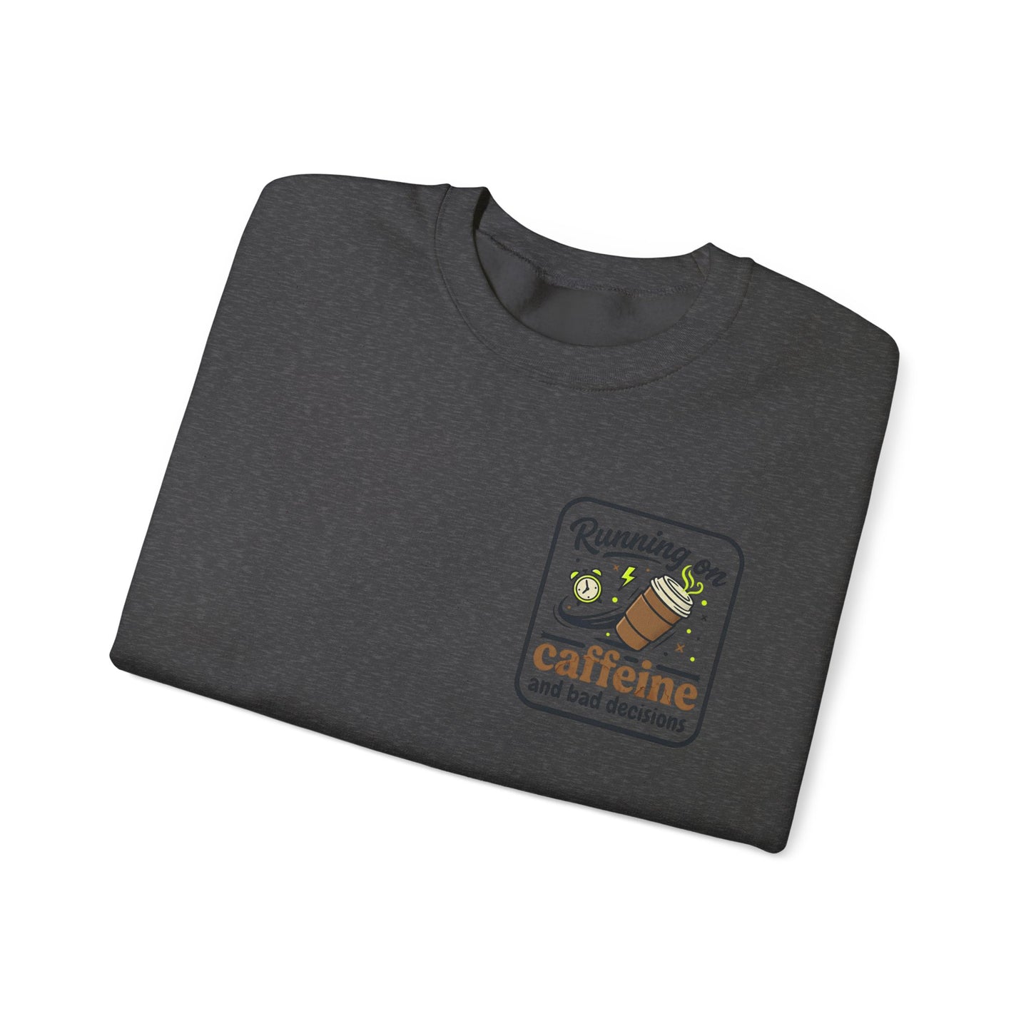 Crewneck Sweatshirt — "Mentally on Vacation, Physically at Work" Coffee Vibe