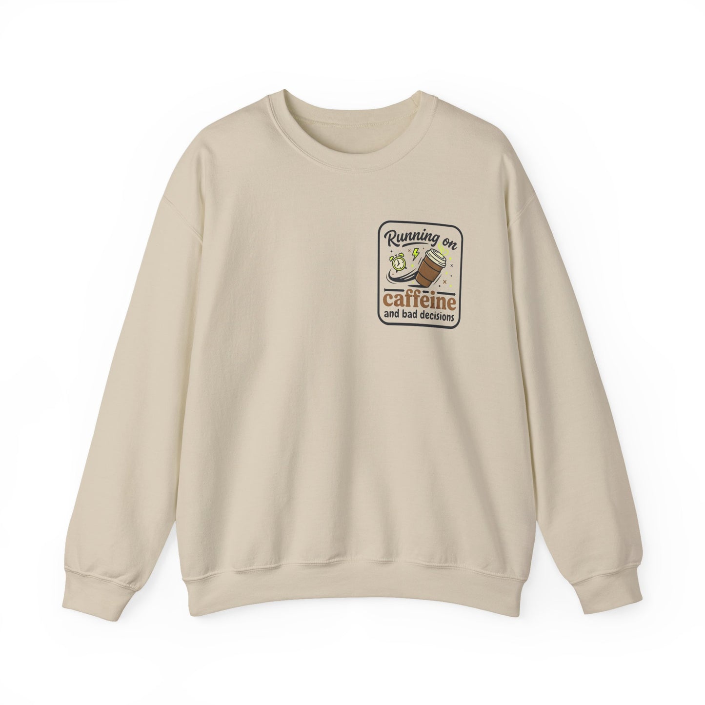 Crewneck Sweatshirt — "Mentally on Vacation, Physically at Work" Coffee Vibe