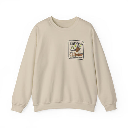 Crewneck Sweatshirt — "Mentally on Vacation, Physically at Work" Coffee Vibe
