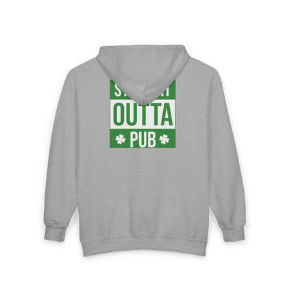Cheers! Beer Zip Hoodie — ‘Straight Outta Pub’ St. Patrick’s Day Sweatshirt