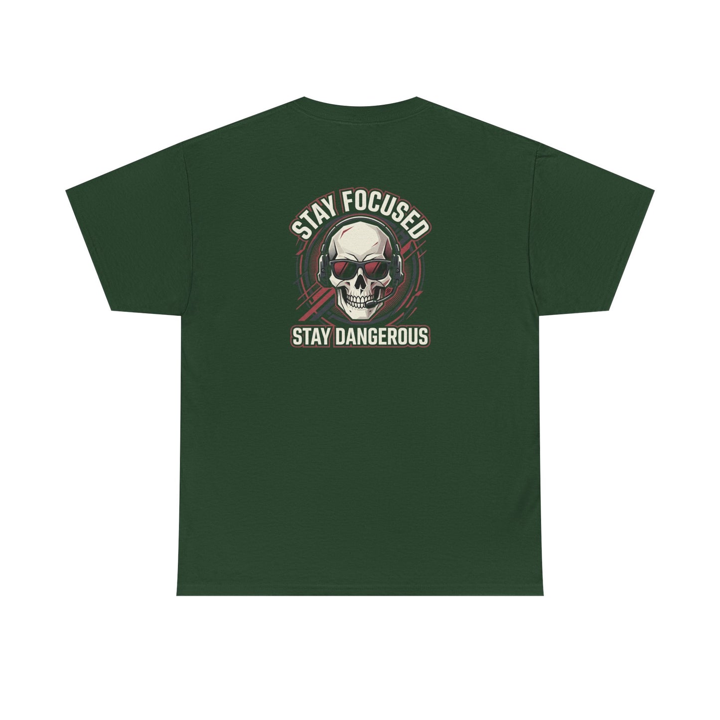 Unisex Heavy Cotton Tee DISCIPLINE OVER FEELINGS , STAY FOCUSED STAY DANGEROUS.