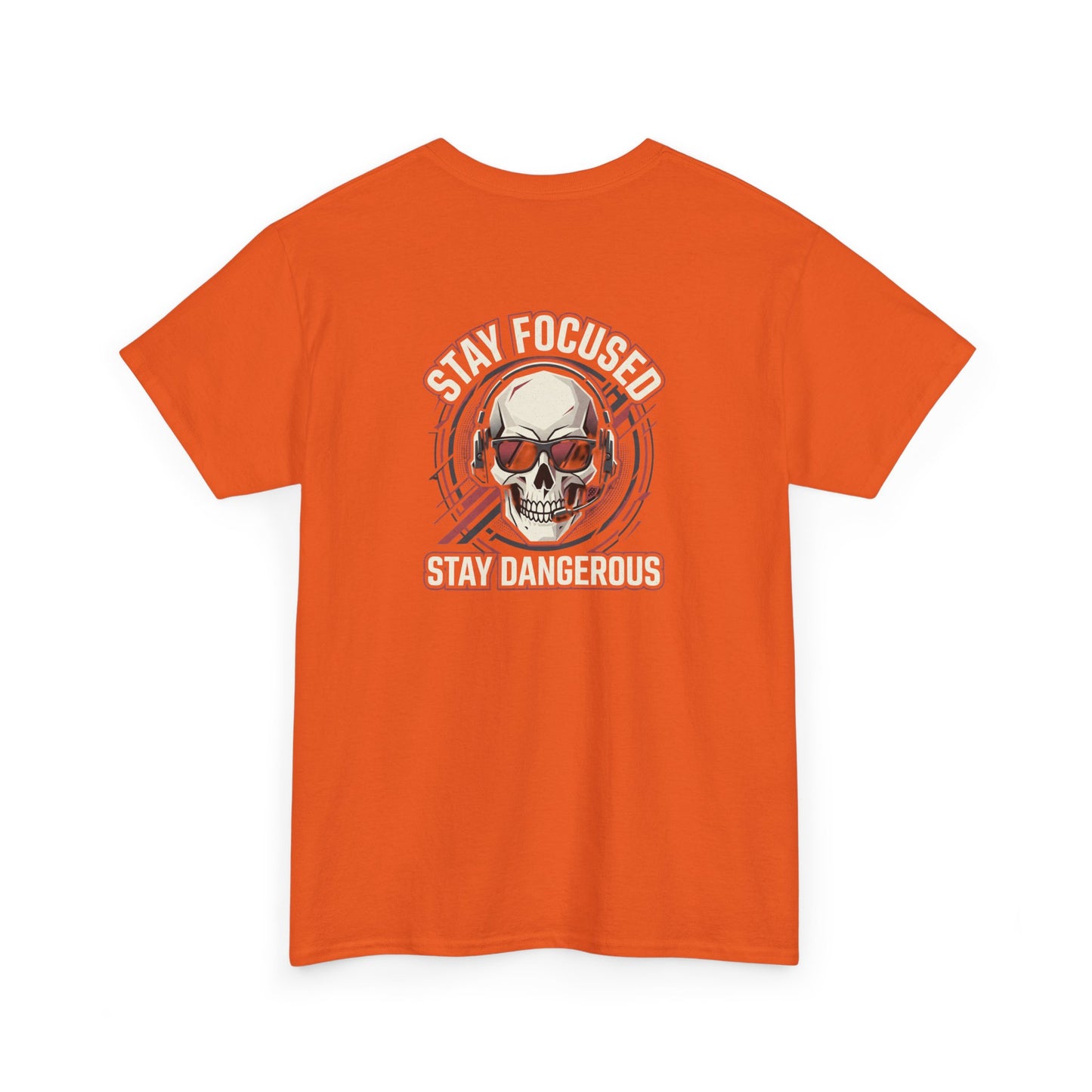 Unisex Heavy Cotton Tee DISCIPLINE OVER FEELINGS , STAY FOCUSED STAY DANGEROUS.