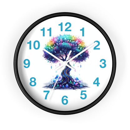Colorful Tree Wall Clock — Rainbow Tree Home Decor Clock