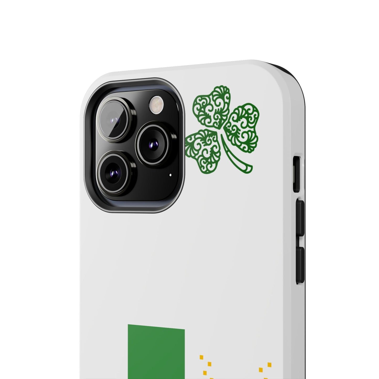 St. Patrick's Pixel Leprechaun Tough Phone Case — Shamrock & Beer Mug