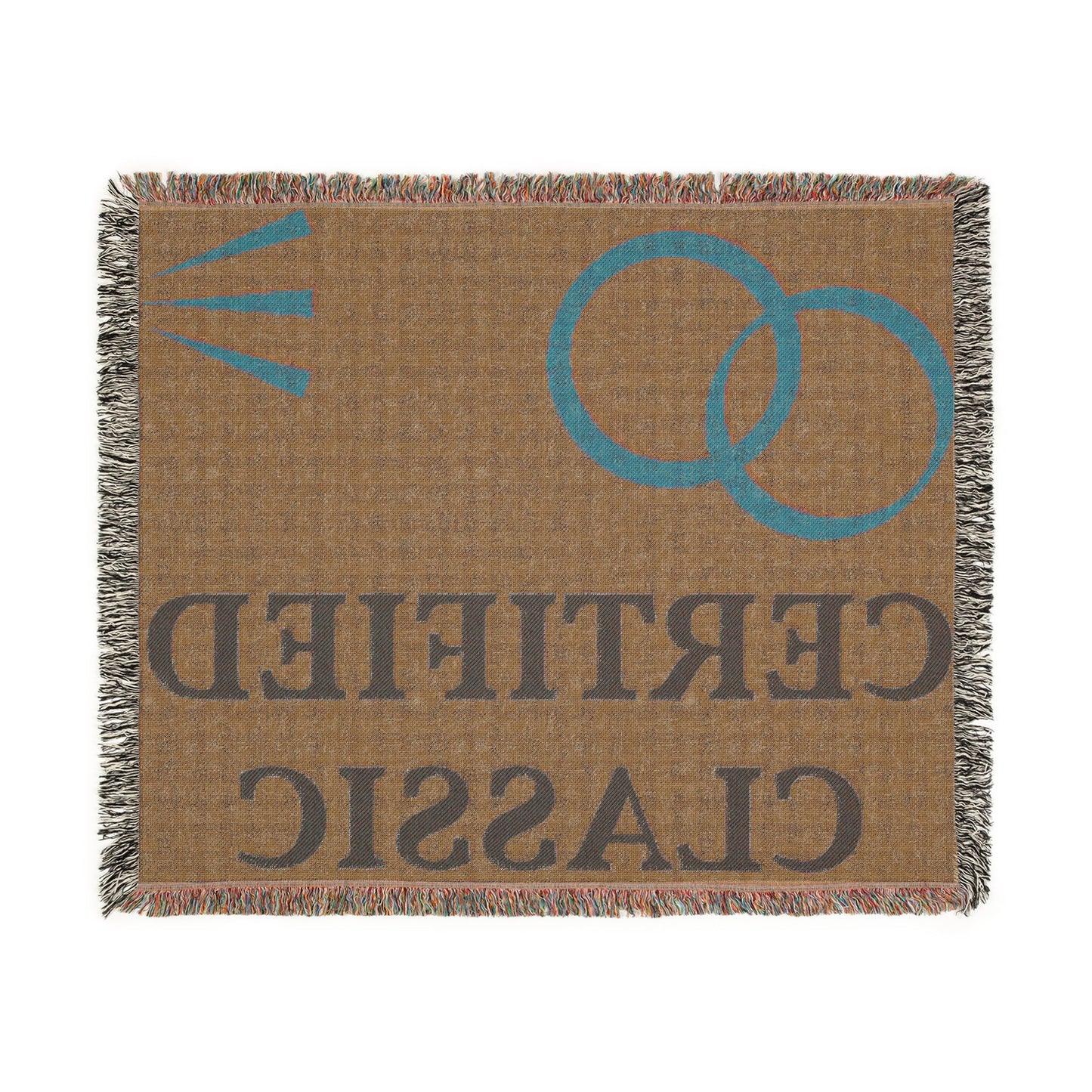 Certified Classic Woven Blanket — Retro Rings Throw for Living Room & Gift