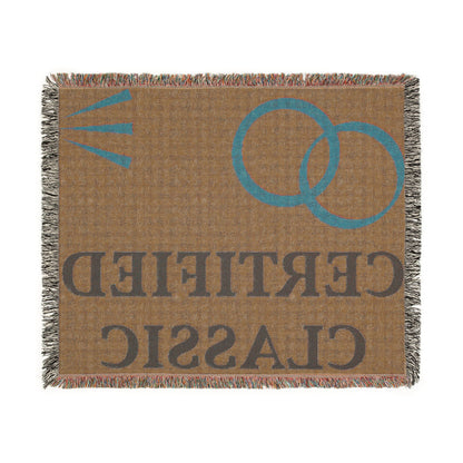 Certified Classic Woven Blanket — Retro Rings Throw for Living Room & Gift