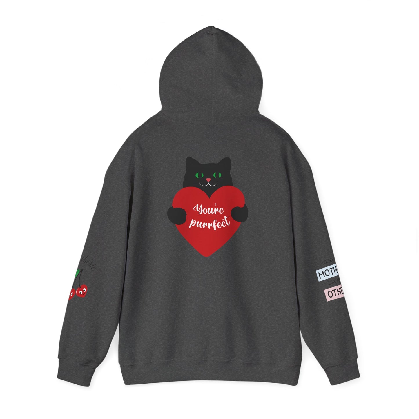 Mom Superhero Hoodie — “I don’t need superpowers, I am a MOM” Cat Heart Design