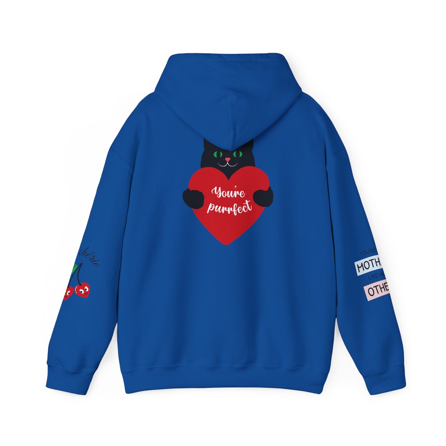 Mom Superhero Hoodie — “I don’t need superpowers, I am a MOM” Cat Heart Design