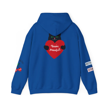 Mom Superhero Hoodie — “I don’t need superpowers, I am a MOM” Cat Heart Design