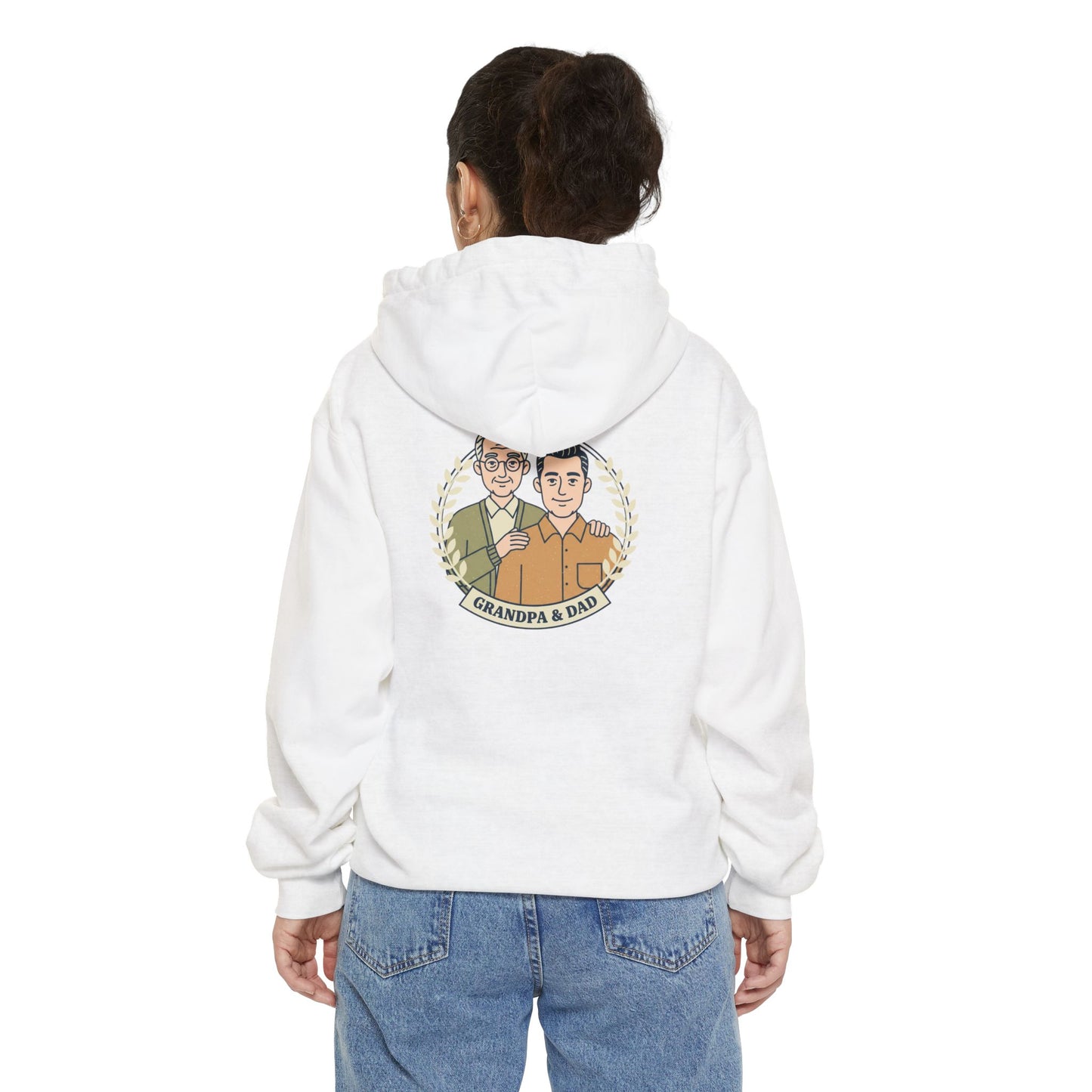 Grandpa & Dad Portrait Hoodie — Family Vintage Crewneck