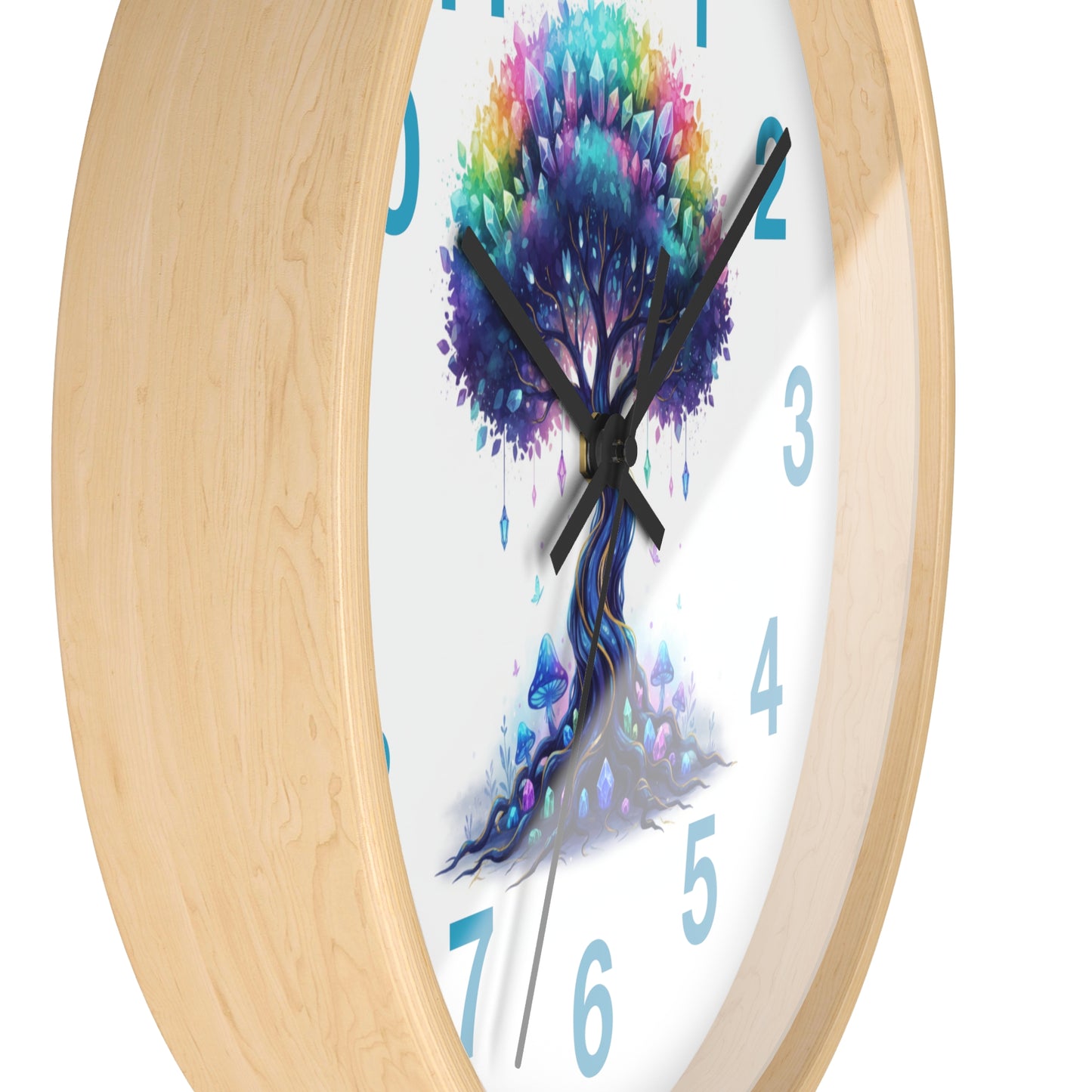 Colorful Tree Wall Clock — Rainbow Tree Home Decor Clock