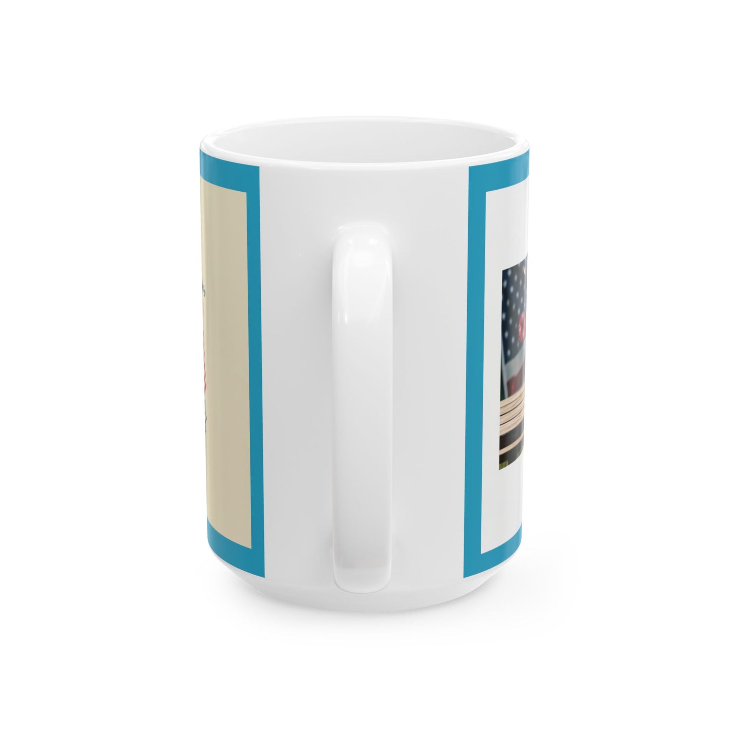 Fourth of July American Flag Ceramic Mug – Patriotic Independence Day Coffee Cup (11oz/15oz)