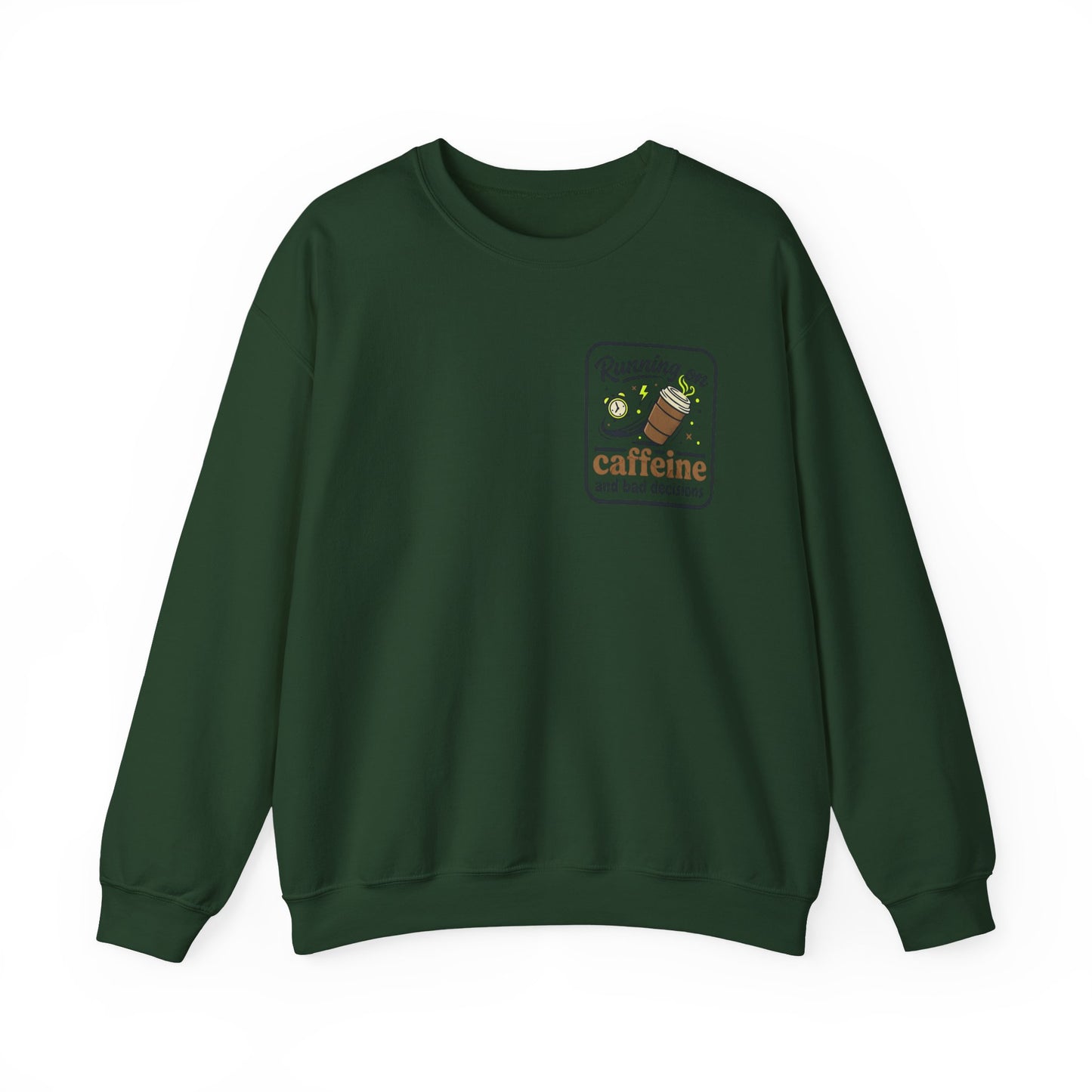 Crewneck Sweatshirt — "Mentally on Vacation, Physically at Work" Coffee Vibe
