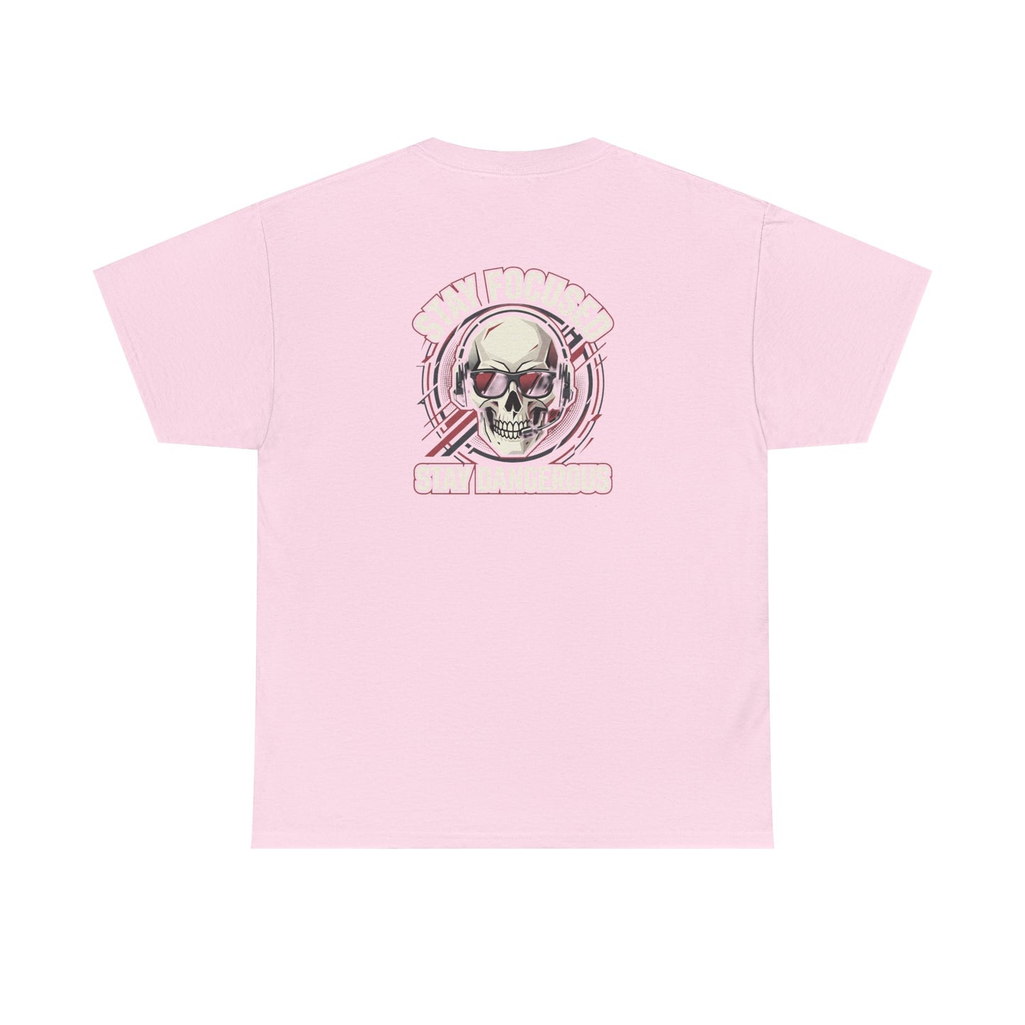 Unisex Heavy Cotton Tee DISCIPLINE OVER FEELINGS , STAY FOCUSED STAY DANGEROUS.