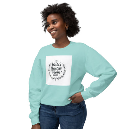 World's Greatest Mom Crewneck Sweatshirt – Floral Award Design, Mother's Day Gift
