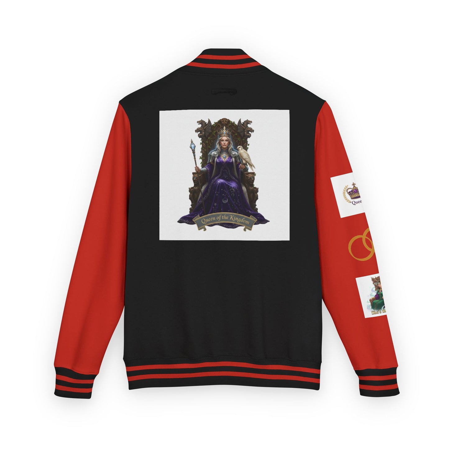 Letterman Jacket — Gothic Queen Illustration Varsity Jacket