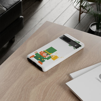 St. Patrick’s Pixel Leprechaun Phone Case — Cute Retro Gaming Clover Design