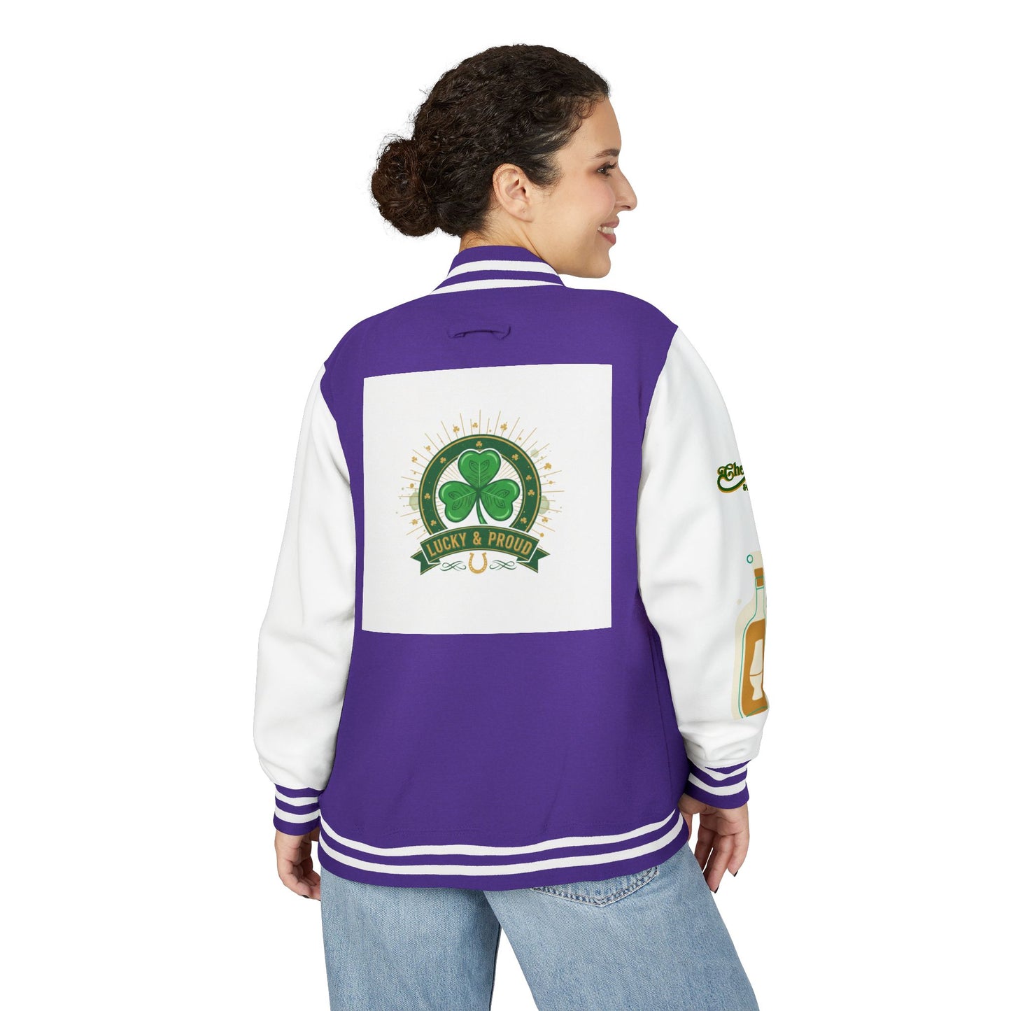 Lucky & Proud Shamrock Letterman Jacket