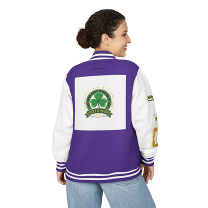 Lucky & Proud Shamrock Letterman Jacket