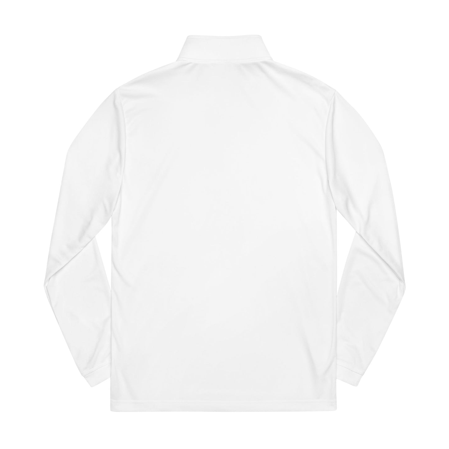 Embroidered adidas Quarter-Zip Pullover — Lightweight White Performance Top