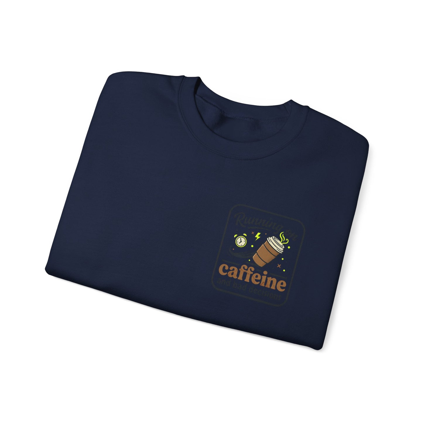 Crewneck Sweatshirt — "Mentally on Vacation, Physically at Work" Coffee Vibe