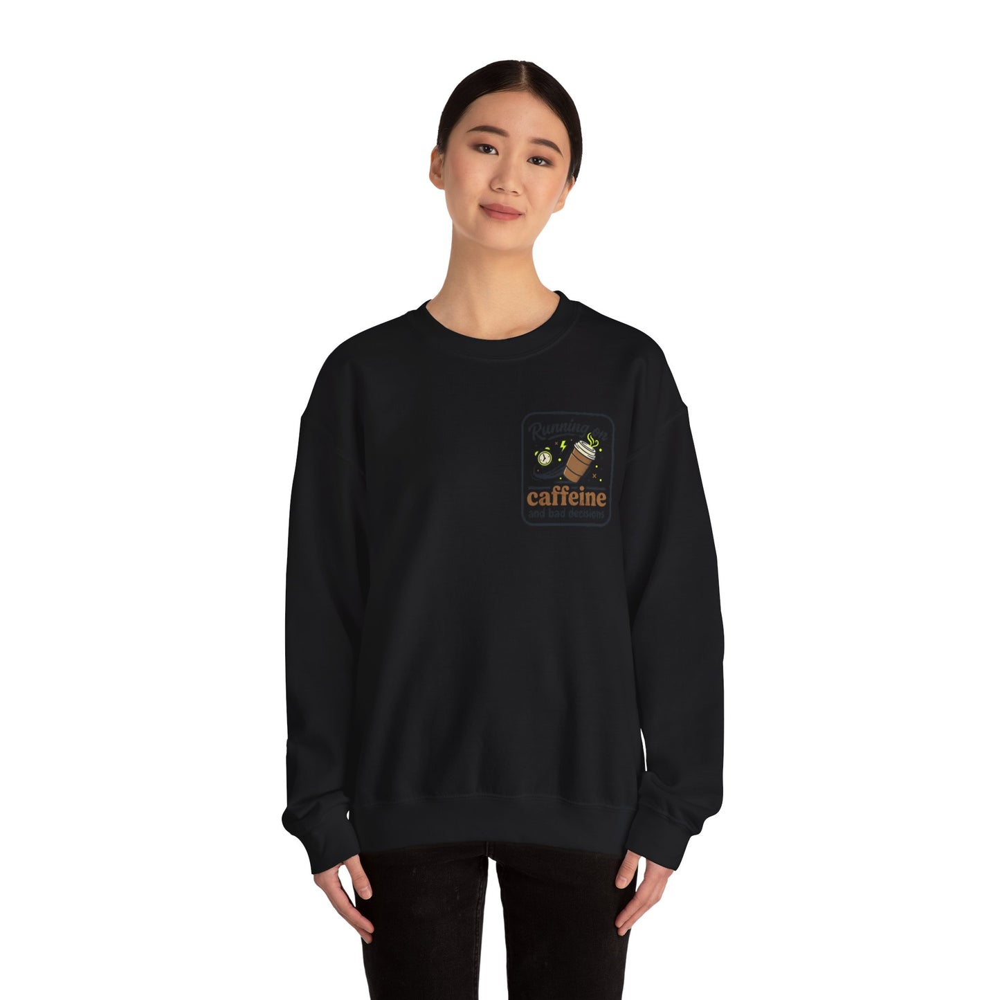 Crewneck Sweatshirt — "Mentally on Vacation, Physically at Work" Coffee Vibe