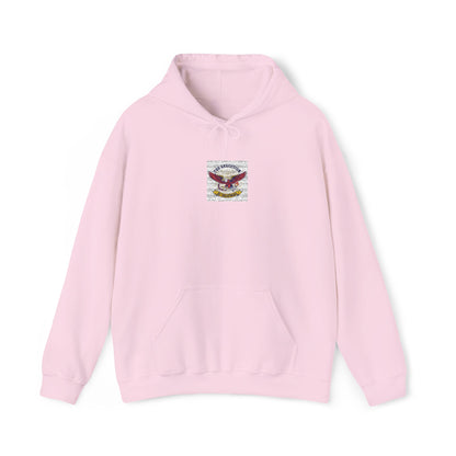 Patriotic Eagle Floral Hoodie – American Flag Wings Graphic Sweatshirt