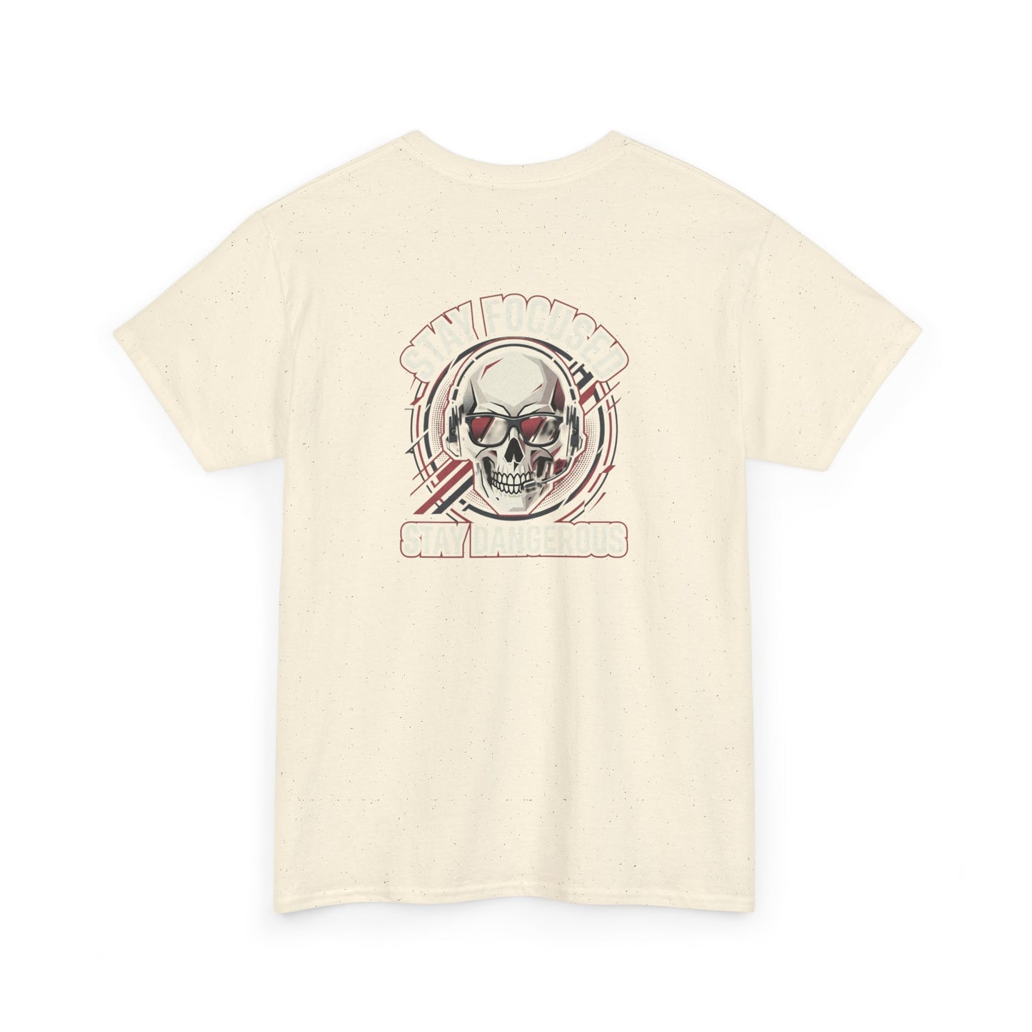 Unisex Heavy Cotton Tee DISCIPLINE OVER FEELINGS , STAY FOCUSED STAY DANGEROUS.