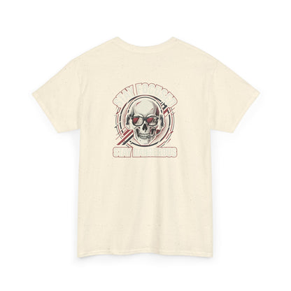 Unisex Heavy Cotton Tee DISCIPLINE OVER FEELINGS , STAY FOCUSED STAY DANGEROUS.