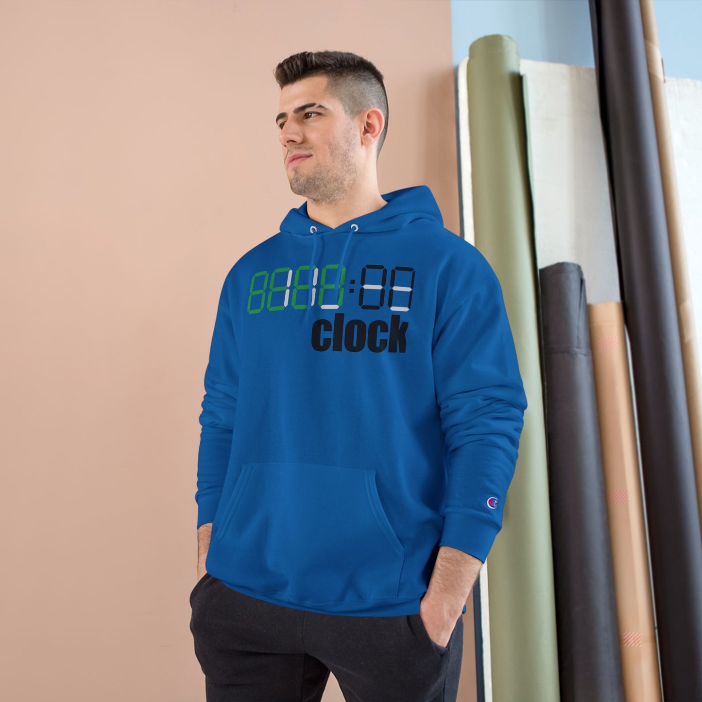 Hoodie — "On Clock" Digital Timefront with "It’s Not the Destination, It’s the Journey" Roadscape