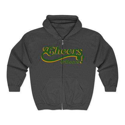 Cheers! Beer Zip Hoodie — ‘Straight Outta Pub’ St. Patrick’s Day Sweatshirt